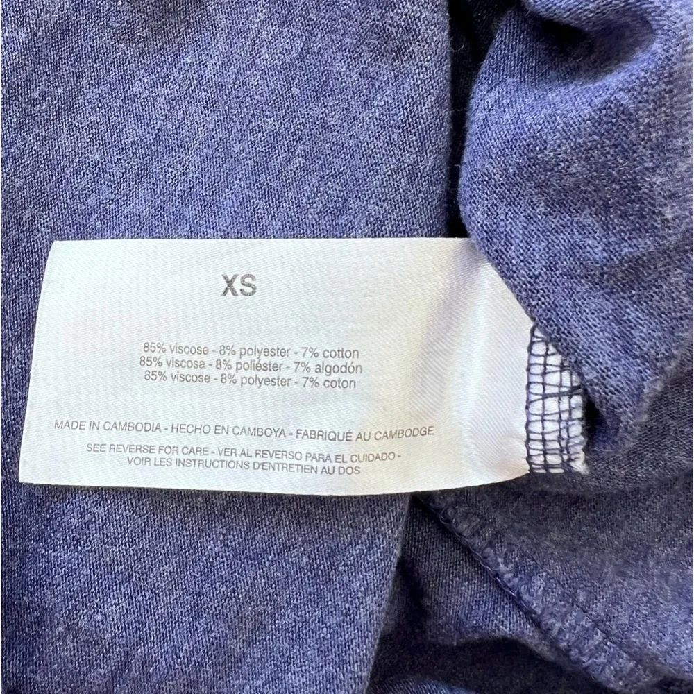 Jessica Simpson Finlee T-Shirt Dress Viscose Blend Pocket Slits Blue Womens XS - Picture 6 of 10
